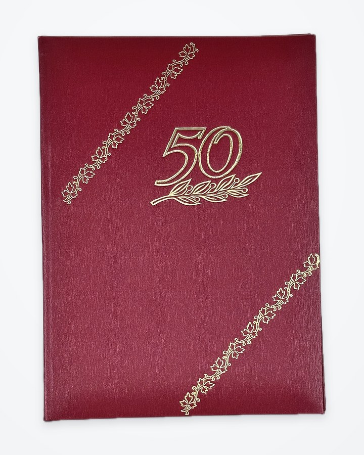 “50 Years” anniversary greeting folder
