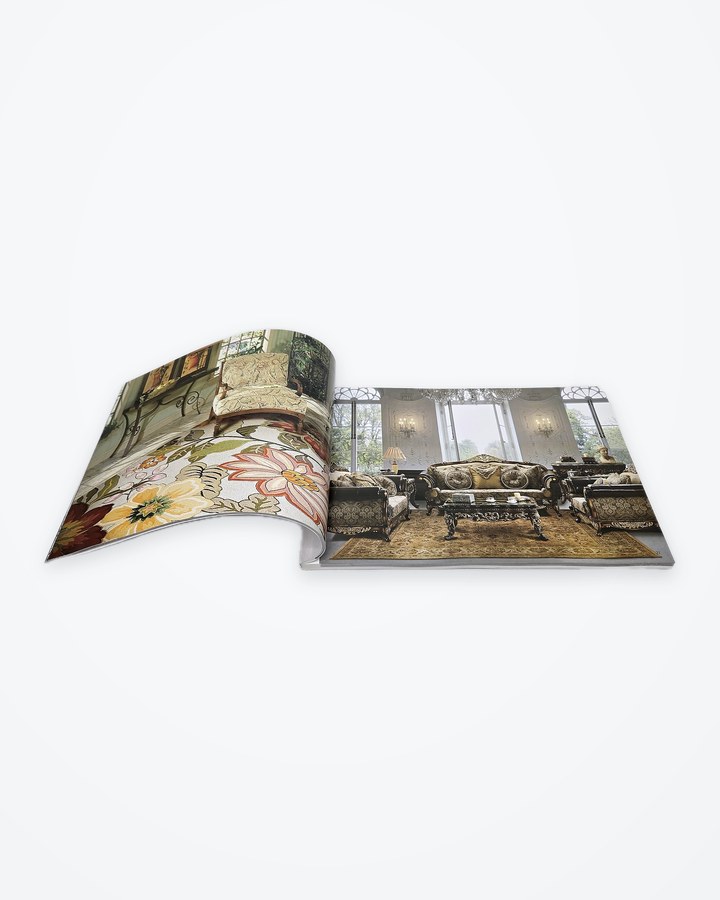 Photo album spread on coated paper