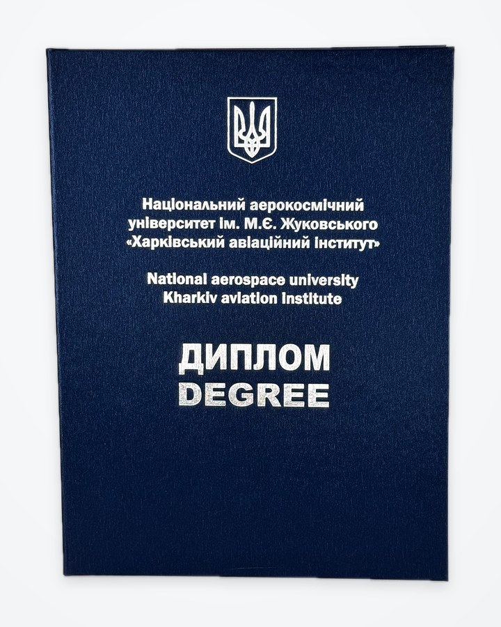 Diploma cover with stamping